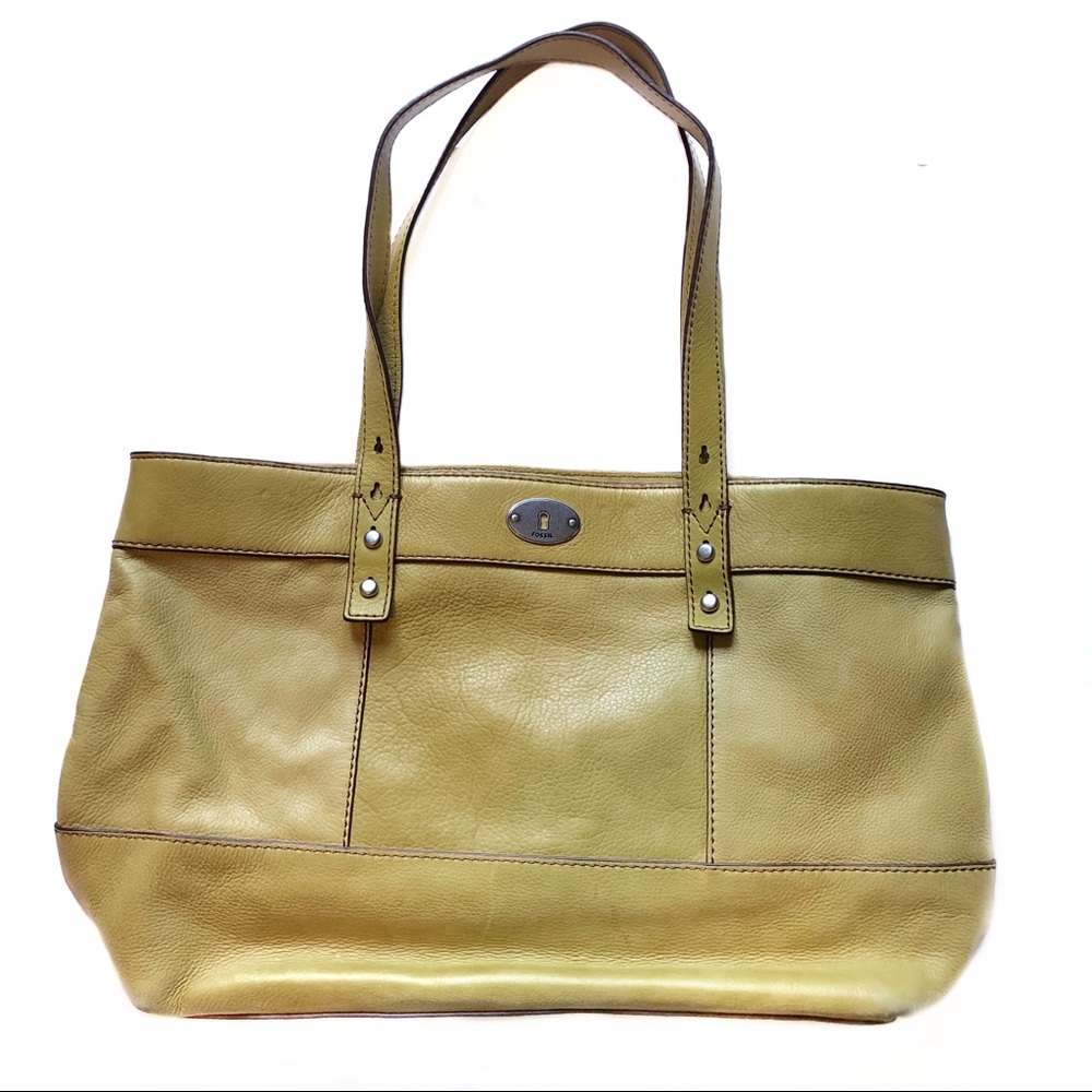 Fossil Hunter Tote/Shoulder Bag Mustard Yellow